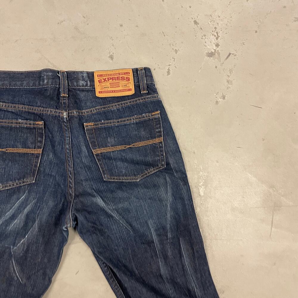Y2K dark wash low rise express bootcut flare jeans 29x31 - Picture 3 of 6